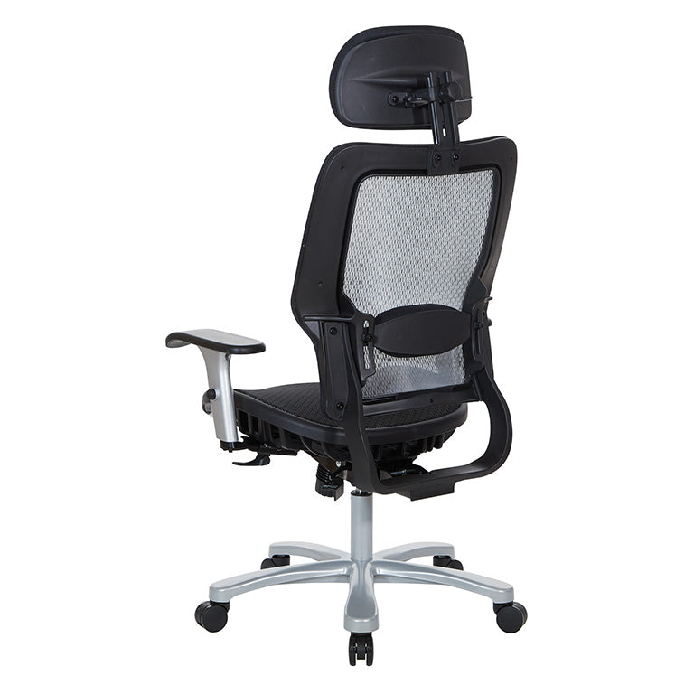 Space Seating by Office Star Products BIG & TALL AIR GRID® MANAGER'S CHAIR WITH HEADREST - 63-11A653RHM