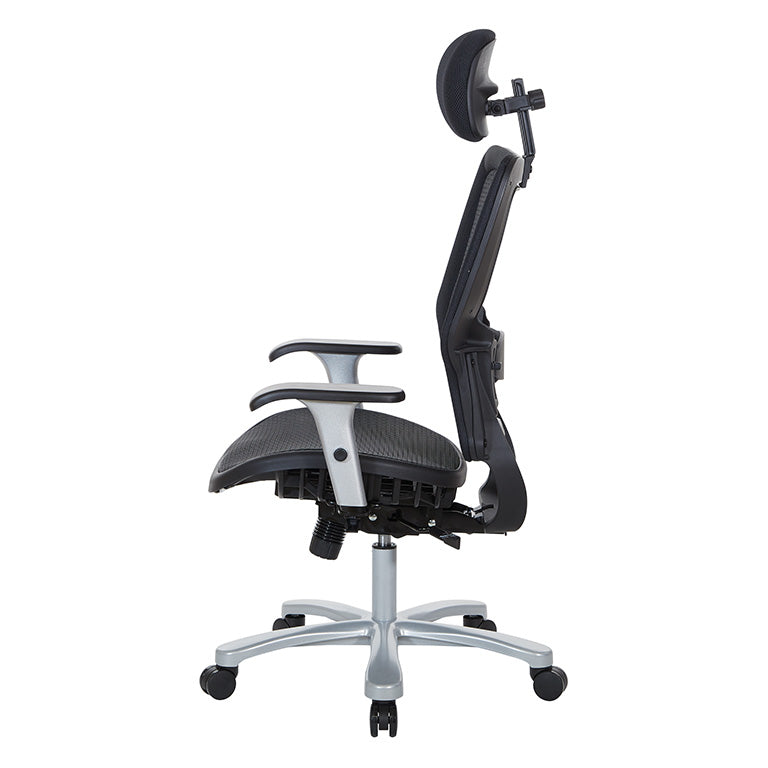 Space Seating by Office Star Products BIG & TALL AIR GRID® MANAGER'S CHAIR WITH HEADREST - 63-11A653RHM