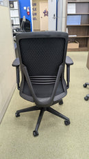 Clearance – AXIS Mesh Back Task Chair with Adjustable Arms – Black