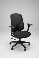 Clearance – Sinclair BOO Pulse Black Task Chair with Seat Slider $199