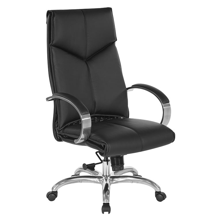 Pro Line II by Office Star Products DELUXE HIGH BACK BLACK CHAIR - 8200