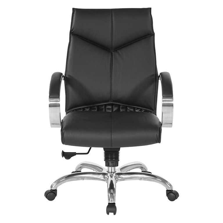 Pro Line II by Office Star Products DELUXE MID BACK BLACK CHAIR - 8201