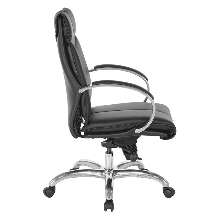 Pro Line II by Office Star Products DELUXE MID BACK BLACK CHAIR - 8201