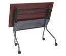 Office Star Products 4" TITANIUM FRAME WITH MAHOGANY TOP - 84224TM