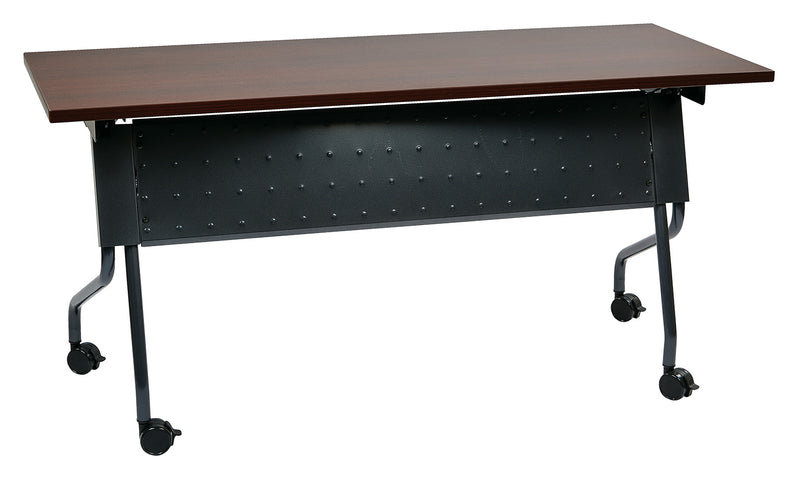 Office Star Products 5" TITANIUM FRAME WITH MAHOGANY TOP - 84225TM