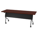 Office Star Products Estructura negra de 6" con tapa de caoba - 84226BM