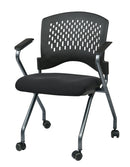 Pro Line II de Office Star Products SILLA PLEGABLE DE LUJO CON RESPALDO ENVOLVENTE DE PLÁSTICO VENTILADO - 84330-30