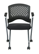 Pro Line II de Office Star Products SILLA PLEGABLE DE LUJO CON RESPALDO ENVOLVENTE DE PLÁSTICO VENTILADO - 84330-30