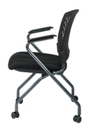 Pro Line II de Office Star Products SILLA PLEGABLE DE LUJO CON RESPALDO ENVOLVENTE DE PLÁSTICO VENTILADO - 84330-30