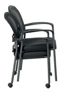 Pro Line II de Office Star Products SILLÓN DE VISITAS CON BRAZOS Y RESPALDO PROGRID® CON ACABADO DE TITANIO - 84510-30
