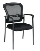 Pro Line II de Office Star Products SILLÓN DE VISITAS CON BRAZOS Y RESPALDO PROGRID® CON ACABADO DE TITANIO - 84510-30