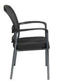 Pro Line II de Office Star Products SILLÓN DE VISITAS CON BRAZOS Y RESPALDO PROGRID® CON ACABADO DE TITANIO - 84510-30