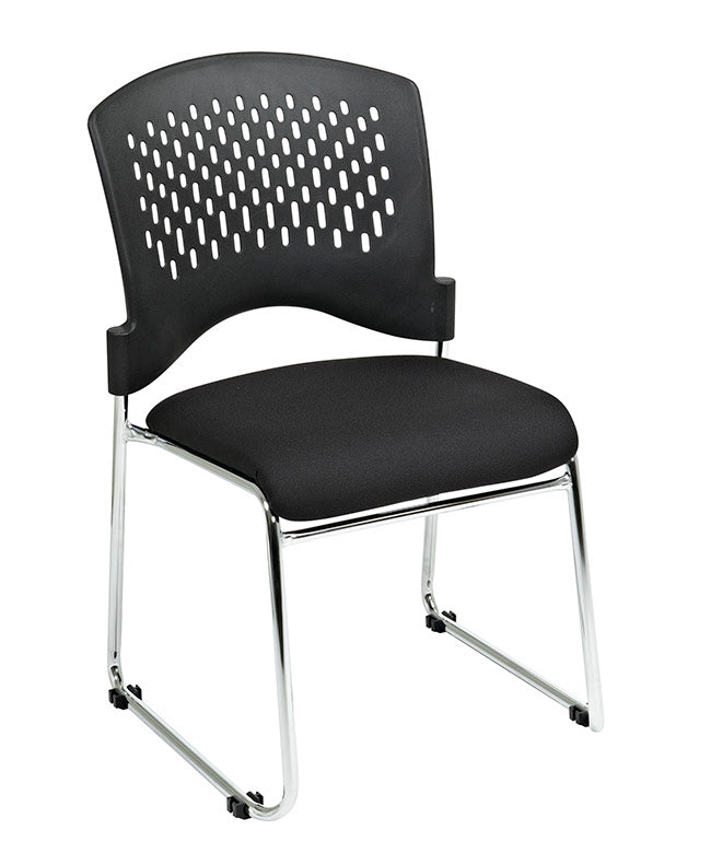 Pro Line II by Office Star Products VISITORS CHAIR WITH PLASTIC BACK - 8455C2-30