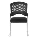 Pro Line II by Office Star Products VISITORS CHAIR WITH PLASTIC BACK AND DOLLY - 8455C20-30