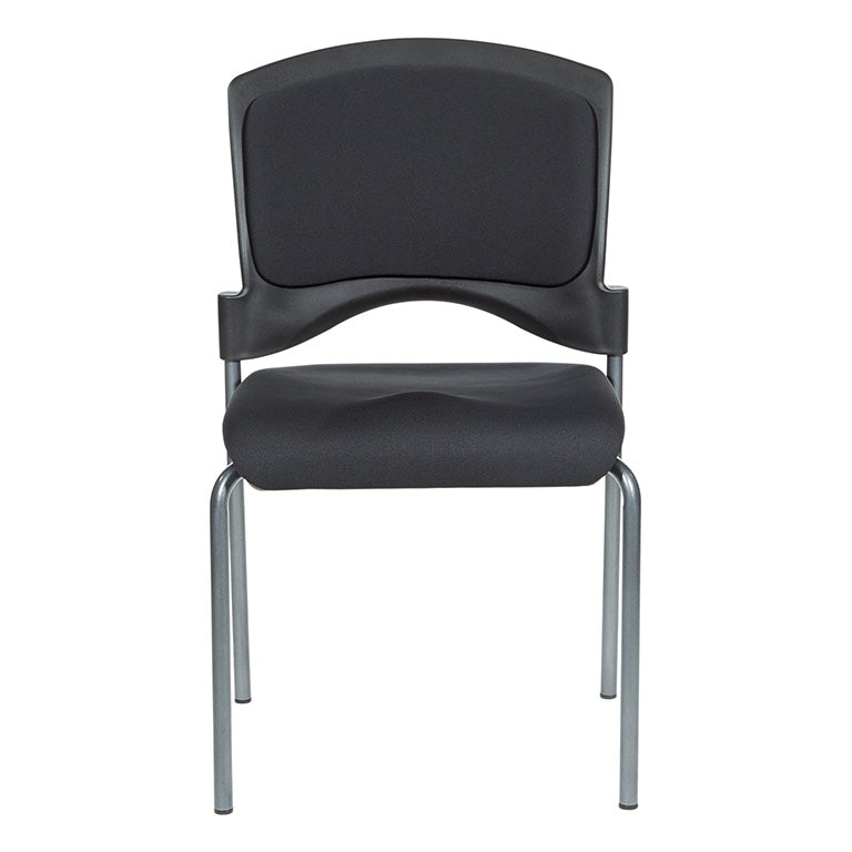 Pro Line II by Office Star Products TITANIUM FINISH ARMLESS VISITORS CHAIR - 84720-30