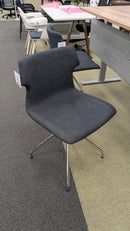 CLEARANCE iDesk Series TIKAL Guest Chair with Spider Base – Dark Pewter Fabric