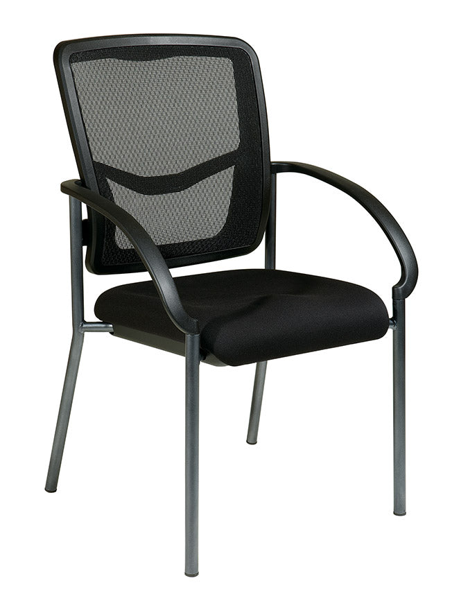 Pro Line II by Office Star Products PROGRID® BACK VISITORS CHAIR WITH ARMS - 85670-30