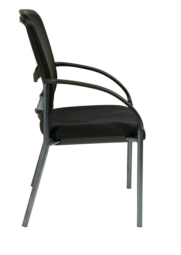 Pro Line II by Office Star Products PROGRID® BACK VISITORS CHAIR WITH ARMS - 85670-30