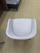 Used Modern Lounge Guest Chair – Light Gray Fabric with Wood Legs