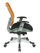 Silla de oficina REVV Series con respaldo SpaceFlex autoajustable de Office Star - 86-M35C625R
