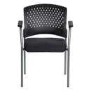 Pro Line II by Office Star Products TITANIUM FINISH VISITORS CHAIR WITH ARMS AND VENTILATED PLASTIC WRAP AROUND BACK - 8610R-30