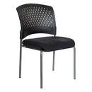 Pro Line II de Office Star Products SILLA DE VISITA SIN REPOSABRAZOS CON ACABADO TITANIO Y RESPALDO ENVOLVENTE DE PLÁSTICO VENTILADO - 8620R-30