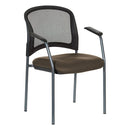 Silla de visita Pro Line II de Office Star Products con respaldo contorneado PROGRID, acabado titanio y brazos - 86710R