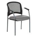 Silla de visita Pro Line II de Office Star Products con respaldo contorneado PROGRID, acabado titanio y brazos - 86710R