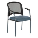 Silla de visita Pro Line II de Office Star Products con respaldo contorneado PROGRID, acabado titanio y brazos - 86710R