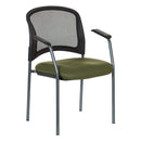 Silla de visita Pro Line II de Office Star Products con respaldo contorneado PROGRID, acabado titanio y brazos - 86710R