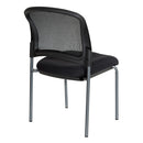 Pro Line II de Office Star Products SILLÓN DE VISITAS NEGRO ACABADO TITANIO CON RESPALDO PROGRID Y PATAS RECTAS - 86724R-30