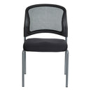 Pro Line II de Office Star Products SILLÓN DE VISITAS NEGRO ACABADO TITANIO CON RESPALDO PROGRID Y PATAS RECTAS - 86724R-30