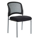 Pro Line II de Office Star Products SILLÓN DE VISITAS NEGRO ACABADO TITANIO CON RESPALDO PROGRID Y PATAS RECTAS - 86724R-30