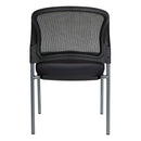 Pro Line II de Office Star Products SILLÓN DE VISITAS NEGRO ACABADO TITANIO CON RESPALDO PROGRID Y PATAS RECTAS - 86724R-30