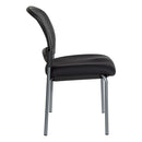 Pro Line II de Office Star Products SILLÓN DE VISITAS NEGRO ACABADO TITANIO CON RESPALDO PROGRID Y PATAS RECTAS - 86724R-30