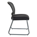 Pro Line II de Office Star Products SILLA DE VISITAS NEGRA CON ACABADO TITANIO, RESPALDO PROGRID® Y BASE DE TRINEO - 86725R-30