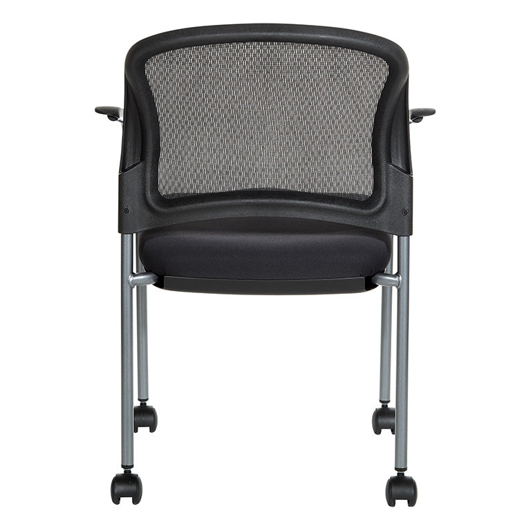 Titanium Finish Rolling Visitors Chair - 86740R-30