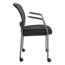Sillón giratorio para visitas con acabado de titanio - 86740R-30