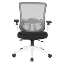 Office Star Products - White Vertical Mesh Back Manager's Chair With Black Mesh Seat - 889-3TW1N1421W