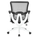 Office Star Products - White Vertical Mesh Back Manager's Chair With Black Mesh Seat - 889-3TW1N1421W