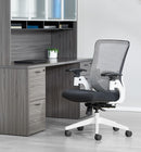 Office Star Products - White Vertical Mesh Back Manager's Chair With Black Mesh Seat - 889-3TW1N1421W