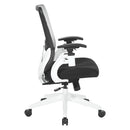 Office Star Products - White Vertical Mesh Back Manager's Chair With Black Mesh Seat - 889-3TW1N1421W