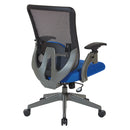 Office Star Products - Grey Vertical Mesh Back Manager's Chair with Blue Mesh Seat - 889-7TG1N4421G