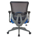 Office Star Products - Grey Vertical Mesh Back Manager's Chair with Blue Mesh Seat - 889-7TG1N4421G