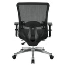 Office Star Products - Black Vertical Mesh Back Manager's Chair With Black Bonded Leather Seat  - 889-E3T17C63C