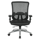 Office Star Products - Black Vertical Mesh Back Manager's Chair With Black Bonded Leather Seat  - 889-E3T17C63C