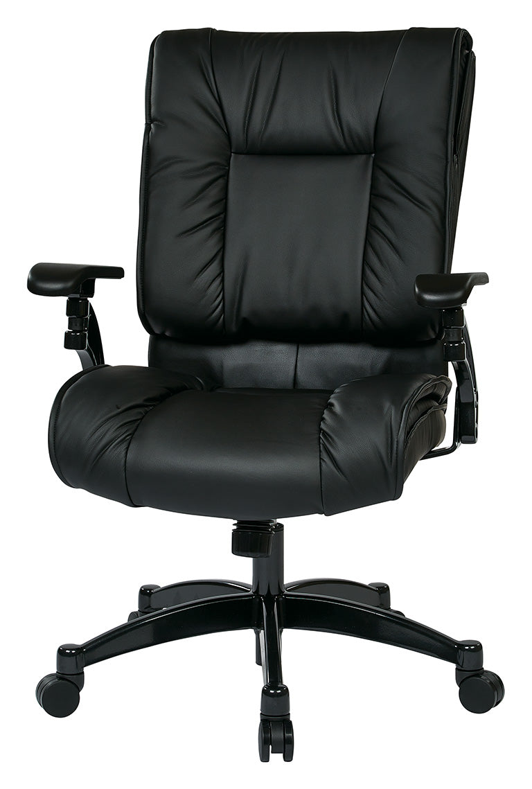 Office Star Products - Black Bonded Leather Conference Chair - 9333E