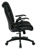 Office Star Products - Black Bonded Leather Conference Chair - 9333E