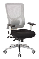 Pro Line II de Office Star Products SILLA DE RESPALDO MEDIO DE MALLA BLANCA PROGRID® - 95672