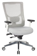 Pro Line II de Office Star Products SILLA DE RESPALDO MEDIO DE MALLA BLANCA PROGRID® - 95672